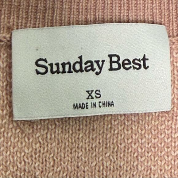 Sunday Best Aritzia Women's Merino Wool Quinn Argyle Sweater Size XS - Picture 2 of 4